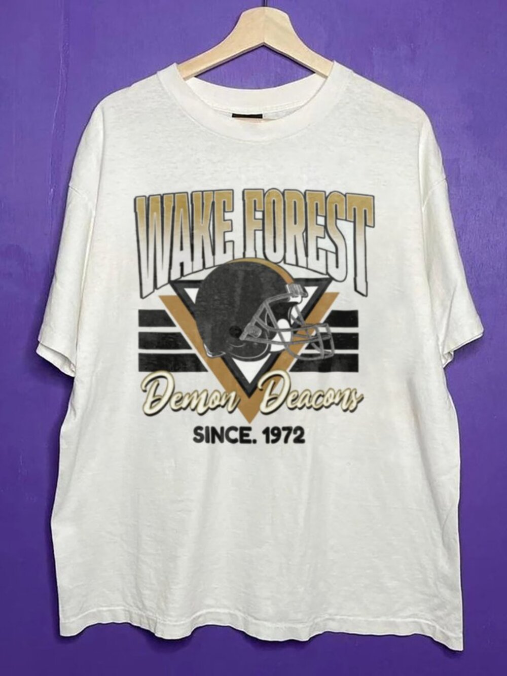 1972 Vintage Wake Forest University, Wake Forest Demon Deacons Football Shirt